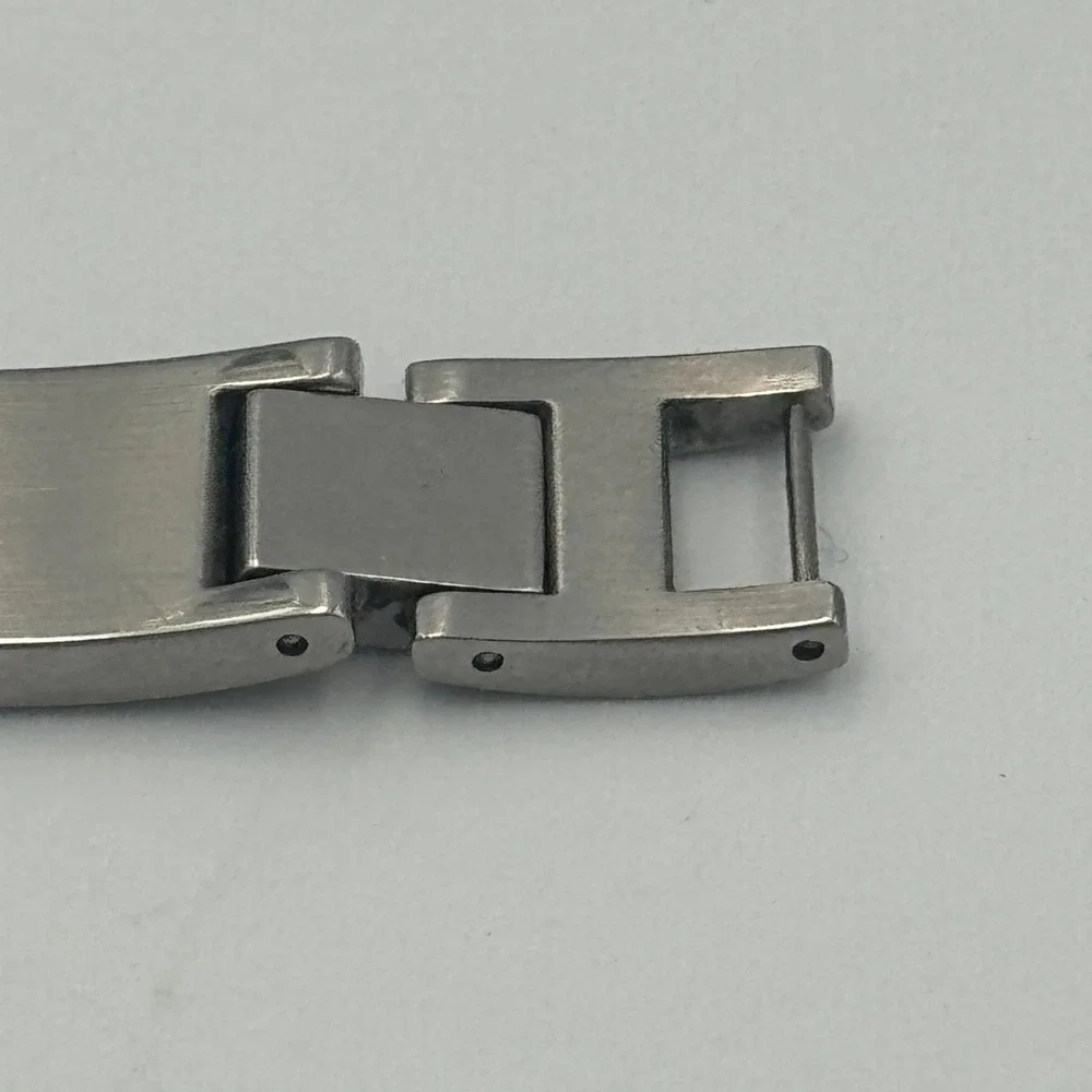 Mens Stainless Steel Link Bracelet‎ Silver Black Carbon Fiber Inlay Industrial